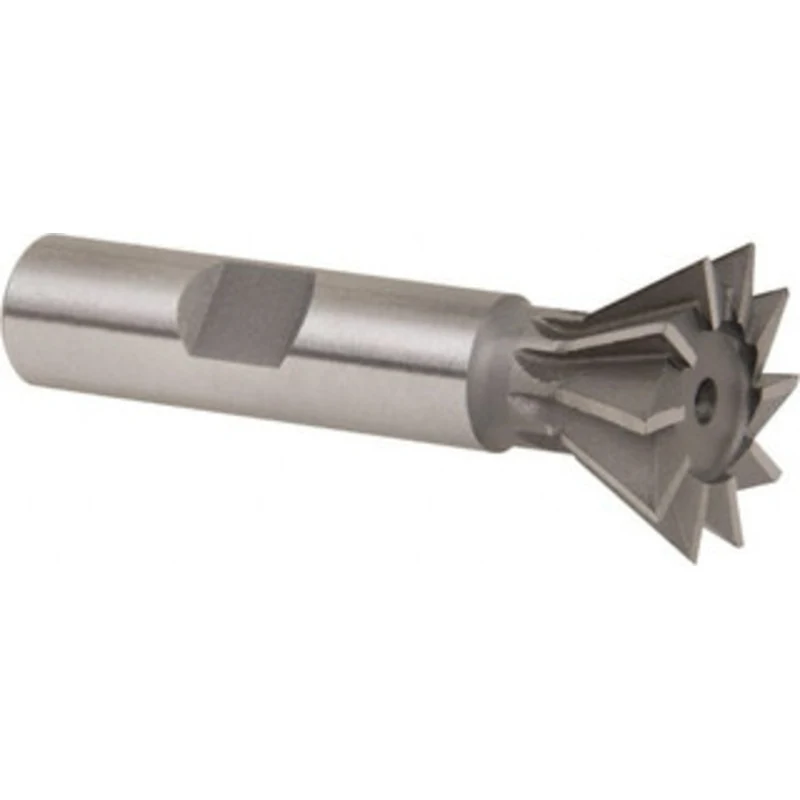 Whitney Tool 60 1 Cut Diam, 7/16 Cut Width, Cobalt Dovetail Cutter Uncoated, 1/2 Shank Diam, 2-1/2 OAL, 10 Teeth, Wel...